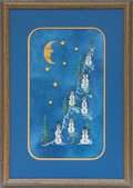 Midnight On Snowman Hill - Cross Stitch Pattern