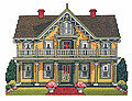 Country Victorian Cottage - Cross Stitch Pattern