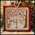 2011 Ornament 10 Snow in Love - Cross Stitch Pattern