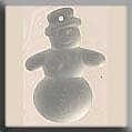 Frosted Snowman-Matte Crystal Foiled