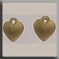 Very Small Domed Heart-Matte Gold (2)