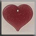 Medium Floral Embossed Heart-Rose