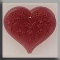 Large Floral Embossed Heart - Rose