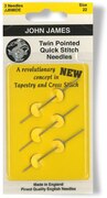 John James Twin Pointed Needles, Size 22