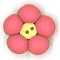 Tiny Pink Flower Button