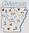 Arkansas Map - Cross Stitch Pattern