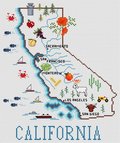 California Map - Cross Stitch Pattern