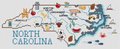 North Carolina Map - Cross Stitch Pattern