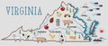 Virginia Map - Cross Stitch Pattern