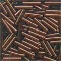 Root Beer Bugle Beads - 9mm Long