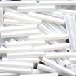 White Bugle Beads - 14mm Long