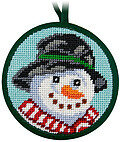 Snowman Christmas Ornament - Needlepoint Kit