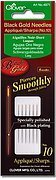 Clover Black Gold Hand Sewing Needles - Size 10