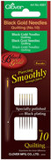 Clover Black Gold Quilting Needles - Size 10
