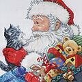 Santa With Kitten - Christmas Cross Stitch Kit