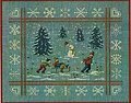 Sledding Day and Snow Flakes - Cross Stitch Pattern