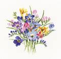 Freesia Posy - Cross Stitch Pattern