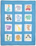 Childrens Zoo Nursery Quilt Squares - Embroidery Kit