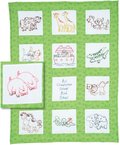 Noah's Ark Nursery Quilt Squares - Embroidery Kit
