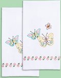 Fluttering Butterflies Decorative Hand Towels - Embroidery K