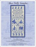 Blue Delft Sampler - Cross Stitch Pattern