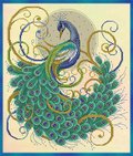 Swirling Peacock - Cross Stitch Pattern