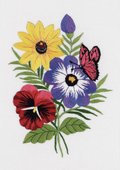 Floral Crewel Embroidery Kit