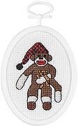 PeeJay Sock Monkey - Mini Cross Stitch Kit