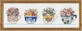 Row of Teacups - Cross Stitch Kit