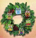 Owl Christmas Ornaments - Cross Stitch Kit