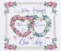 Two Hearts, One Love Wedding Sampler - Cross Stitch Kit