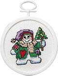 Patchwork Snowman - Beginner Cross Stitch Kit