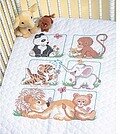 Animal Babes Quilt - Stamped Cross Stitch Kit