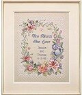 Two Hearts Wedding Record - Stamped Cross Stitch Kit