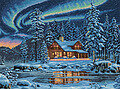 Aurora Cabin - Cross Stitch Kit