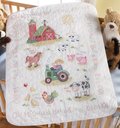 On the Farm Crib Cover - Stamped Cross Stitch Kit