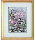 Chickadees in Spring - Cross Stitch Kit
