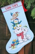 Stack Of Critters Christmas Stocking - Cross Stitch Kit