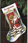 Welcome Santa Christmas Stocking - Cross Stitch Kit