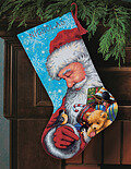 Santa And Toys Christmas Stocking - Needlepoint Kit