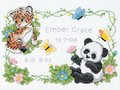 Baby Animals Birth Record - Stamped Cross Stitch Kit