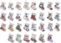 Tiny Christmas Stocking Ornaments Counted Cross Stitch Kit