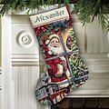 Candy Cane Santa Stocking - Cross Stitch Kit