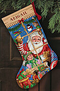 Santa's Toys Stocking - Cross Stitch Kit