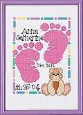 Baby Footprints Birth Announcement - Cross Stitch Kit