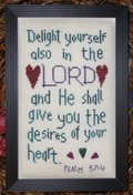 Delight in the Lord - Cross Stitch Pattern