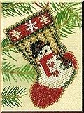 Snowman Stocking (beaded kit)