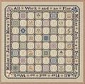 Quaker Game Board - Cross Stitch Pattern