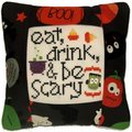 Eat Drink & Be Scary Pillow Kit - Cross Stitch Kit