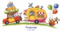 Caravan Birth Sampler - Cross Stitch Kit